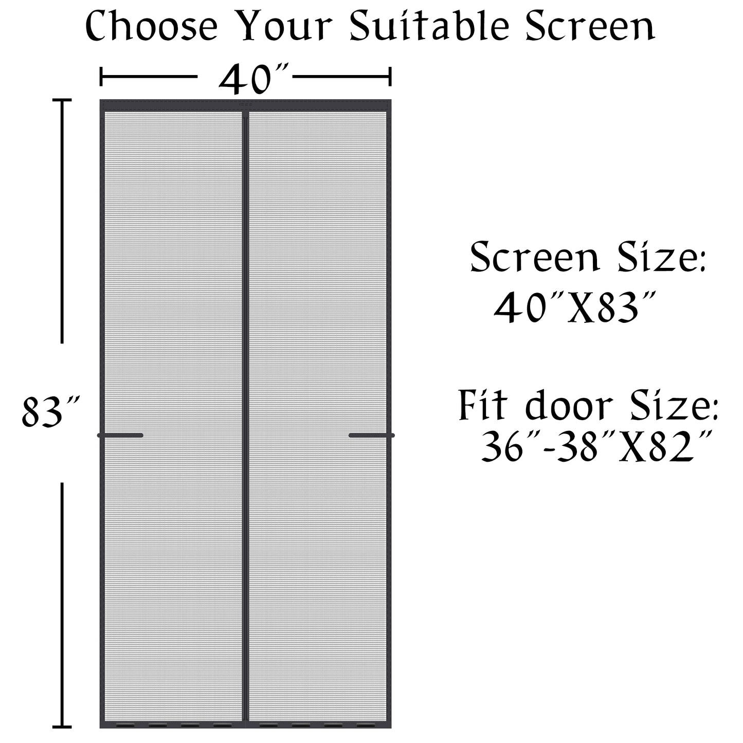 Mpmedo Magnetic Screen Door Upgraded-Model Full Strip Magnets,Heavy Duty Mesh,Retractable Door Screen Magnetic Closure for Single Front Sliding Door